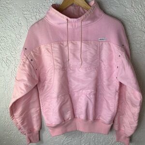 Vintage 80’s 90’s Nansport Barbiecore Retro Mock Neck Sweatshirt Size L